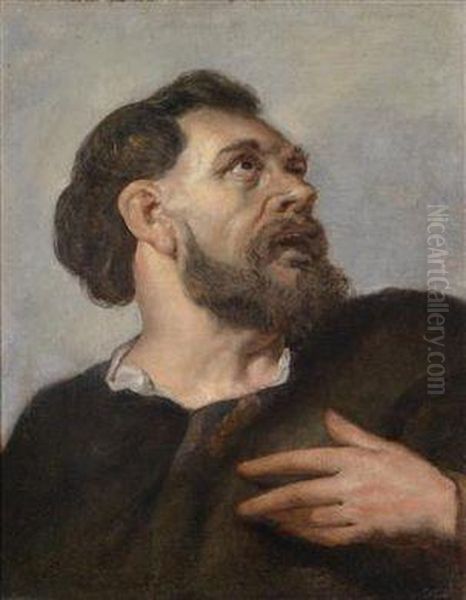 St Roch At Prayer As An Intercessor For Sufferers Of The Plague Oil Painting by (studio of) Rubens, Peter Paul