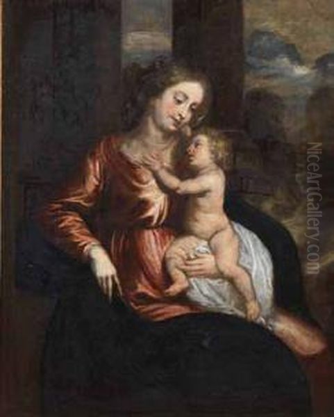 Madonna Con Bambino Oil Painting by (studio of) Rubens, Peter Paul