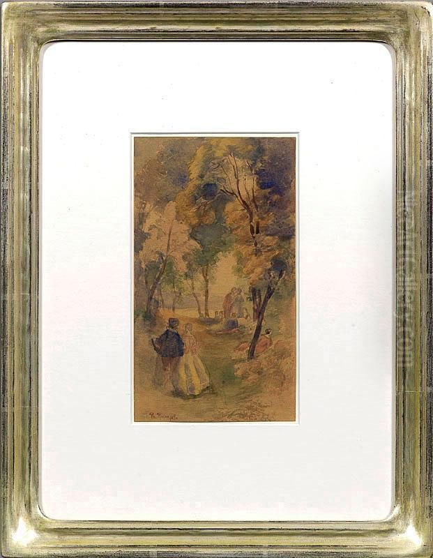 Rokoko-gesellschaften Impark Oil Painting by Peter Philipp Rumpf