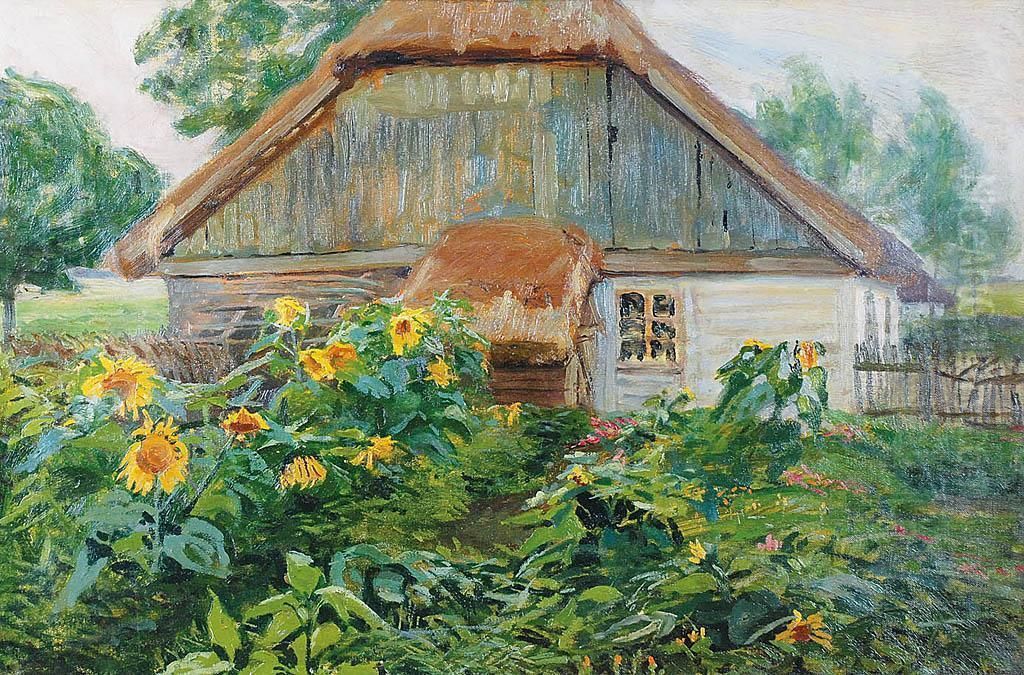 Sloneczniki Oil Painting by Jerzy Mieczyslaw Rupniewski