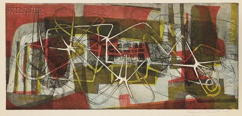 Abstract Composition Oil Painting by Alfred Russell