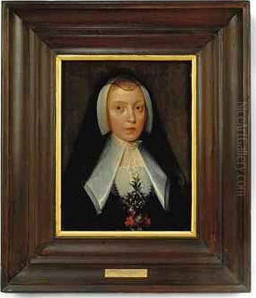 Portrait Of Catherine, Lady Brooke, Half-length, In Mourning Oil Painting by Theodore Russell