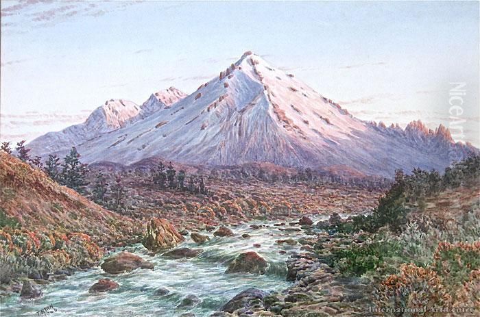 Mt Ruapehu Oil Painting by Thomas Ryan