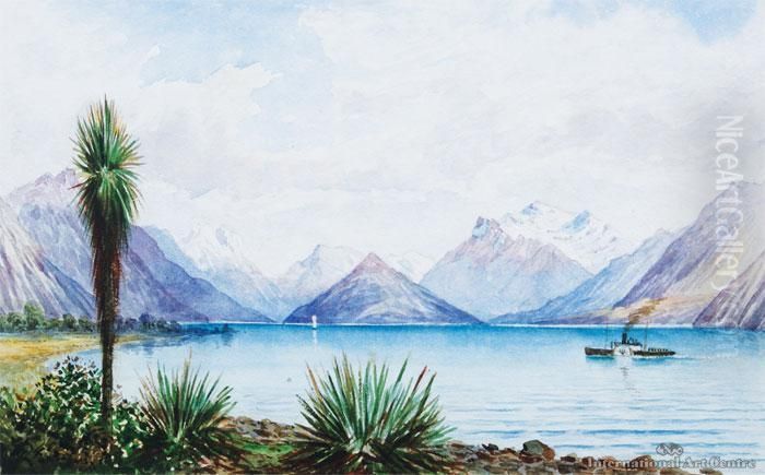 Lake Wakatipu Oil Painting by Thomas Ryan