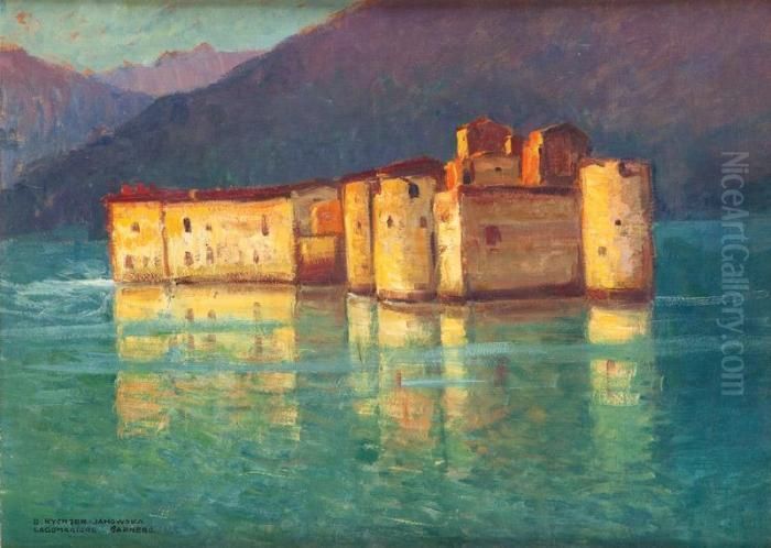 Lago Maggiore Guarino Oil Painting by Bronislawa Rychter-Janowska