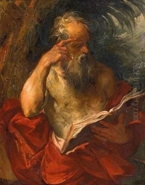 St. Jerome Oil Painting by Paul Ryckx