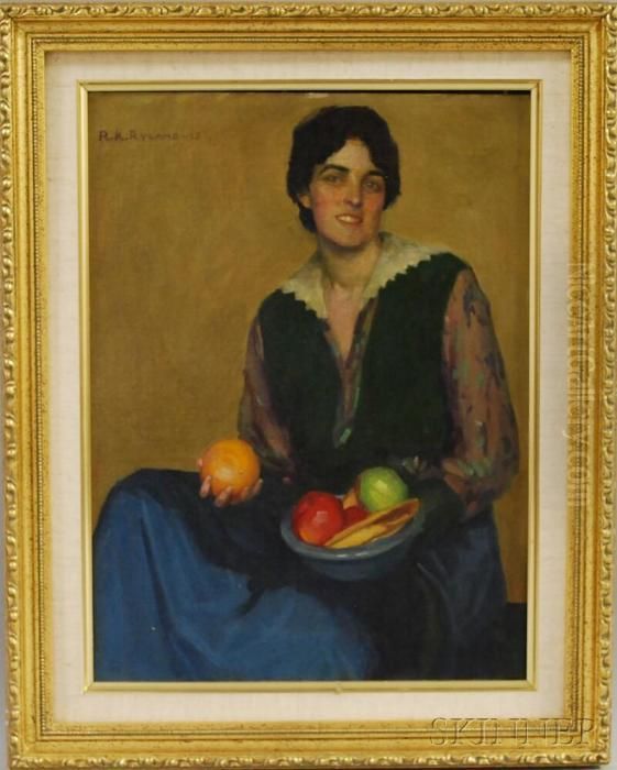 Arranging The Still Life Oil Painting by Robert Knight Ryland