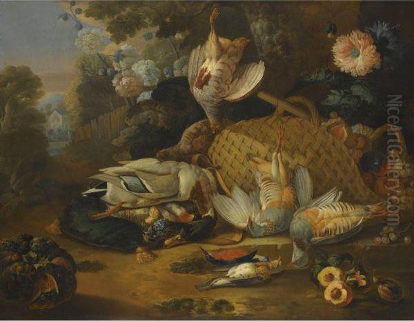 A Still Life Of Game Oil Painting by Pieter Rysbrack