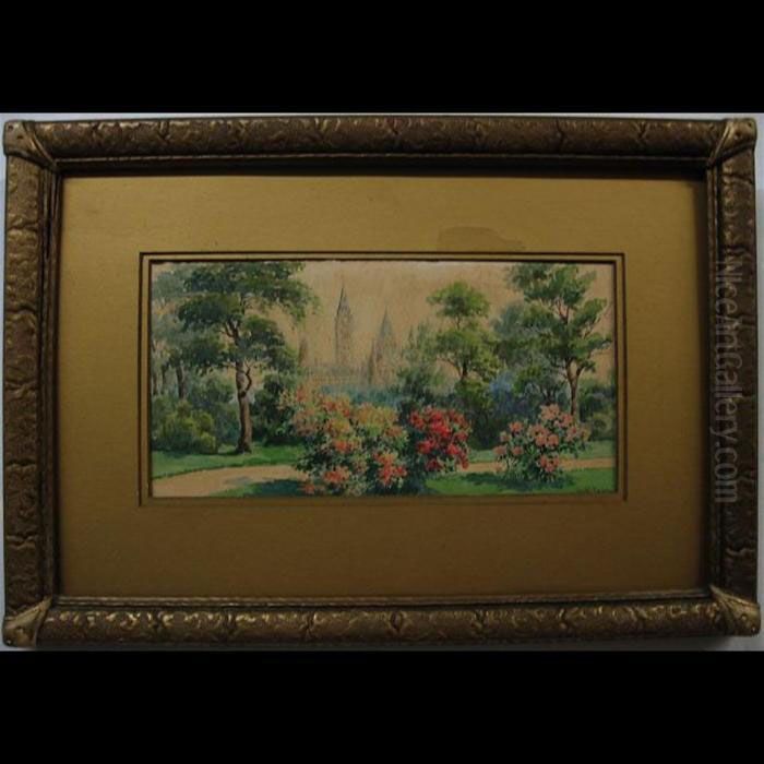 Ottawa Parliament Buildings Oil Painting by William Harvey Sadd