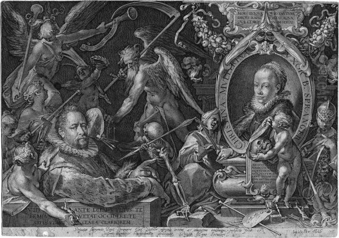 Bartholomaus Spranger Und Seine Frau Oil Painting by Aegidius Sadeler or Saedeler