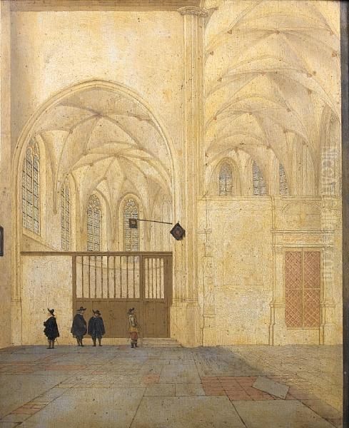 The North Transept And Choir Chapel Of Thesint Janskerk, Utrecht Oil Painting by Pieter Jansz Saenredam