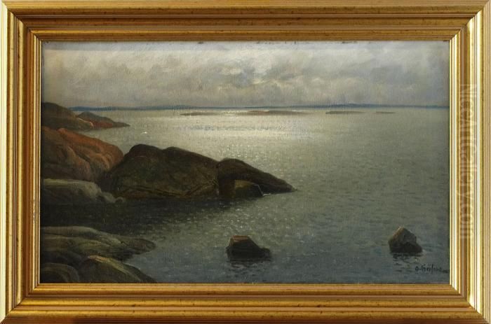 Kustmotiv Oil Painting by Adolf Safve