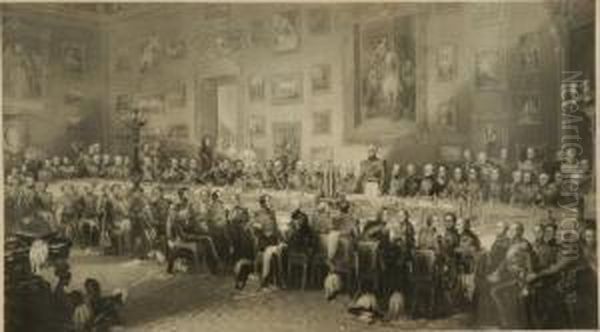 The Waterloo Banquet At Apsley House Oil Painting by John William Salter