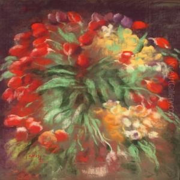 Tulips Oil Painting by Edvard Anders Saltoft