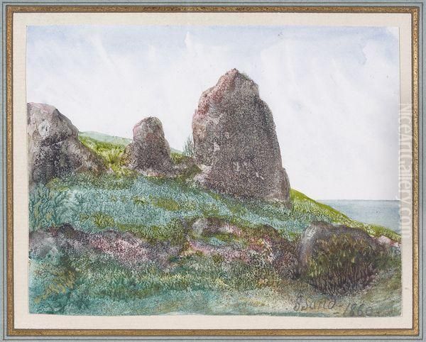 Paysage Aux Rochers Oil Painting by George (nee Dupin) Sand