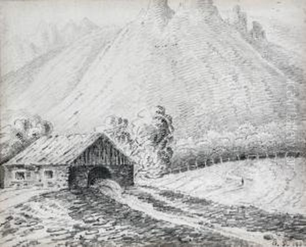 Moulin A Eau Dans Un Paysage De Montagnes Oil Painting by George (nee Dupin) Sand