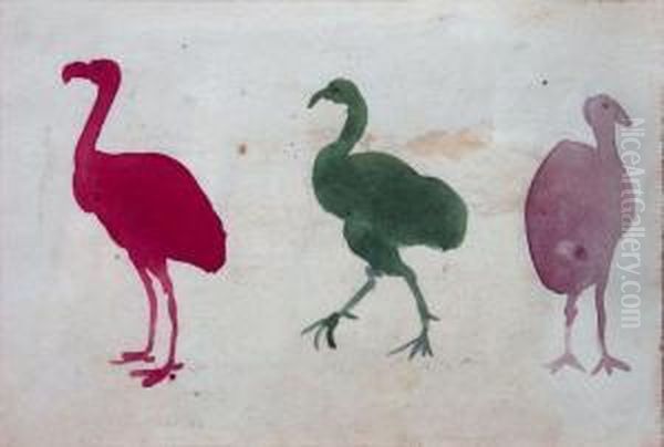 Trois Echassiers Oil Painting by George (nee Dupin) Sand