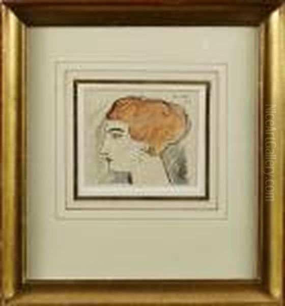 Dam IProfil Oil Painting by Gosta Sandels