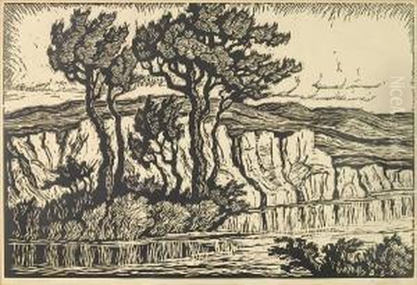 Sunshine Creek Oil Painting by Sven Birger Sandzen