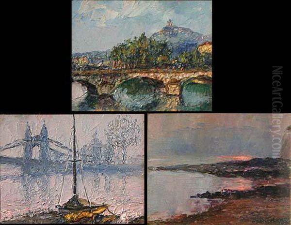 Sunset At Saltdear Oil Painting by Pietro Sansalvadore