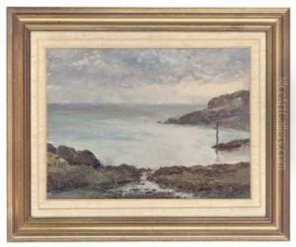 The Harbour, Combe Martin, Devon; And On The Shore, Combe Martin, Devon Oil Painting by Pietro Sansalvadore