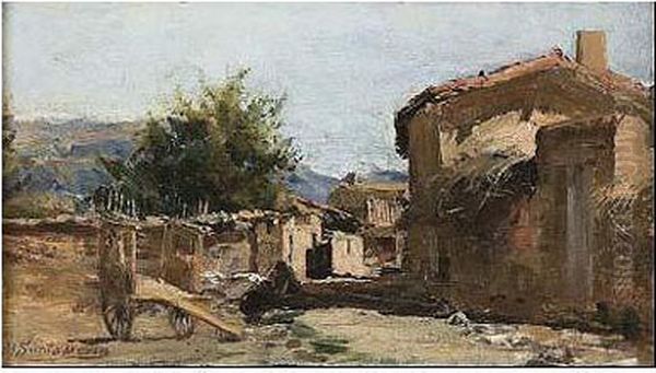 Paisaje Oil Painting by Marceliano Santa Maria Sedano