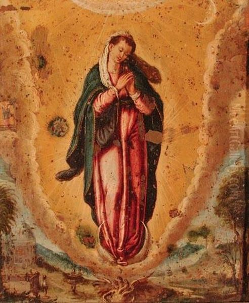 La Vergine In
Gloria Oil Painting by Fabrizio Santafede