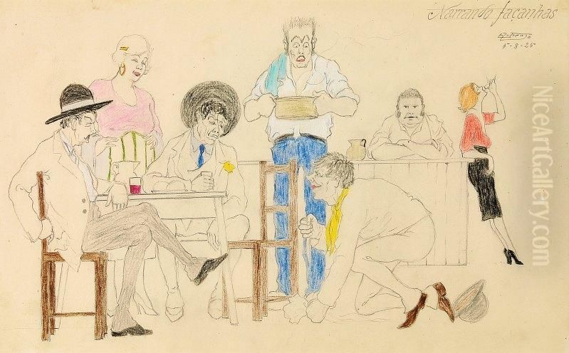 Narrando Facanhas Oil Painting by Roberto Santos