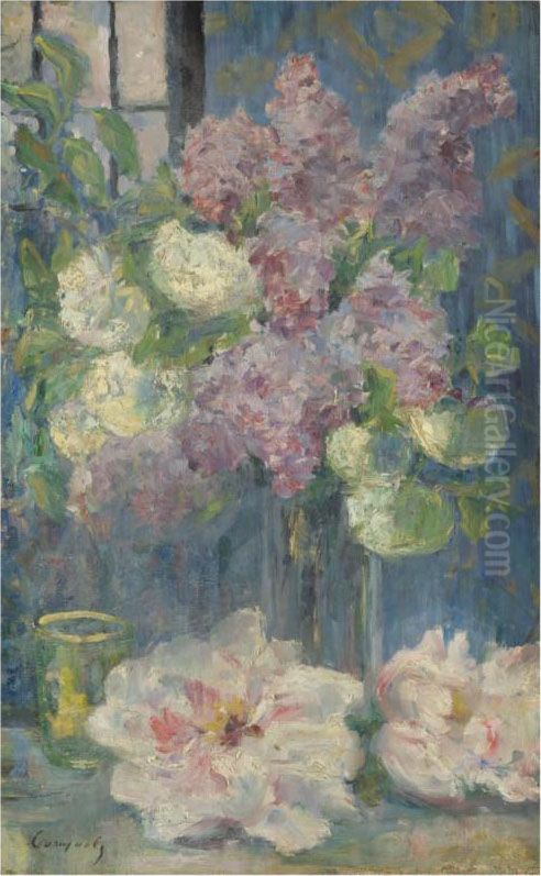 Still Life With Flowers Oil Painting by Nikolai Nikolaievich Sapunov