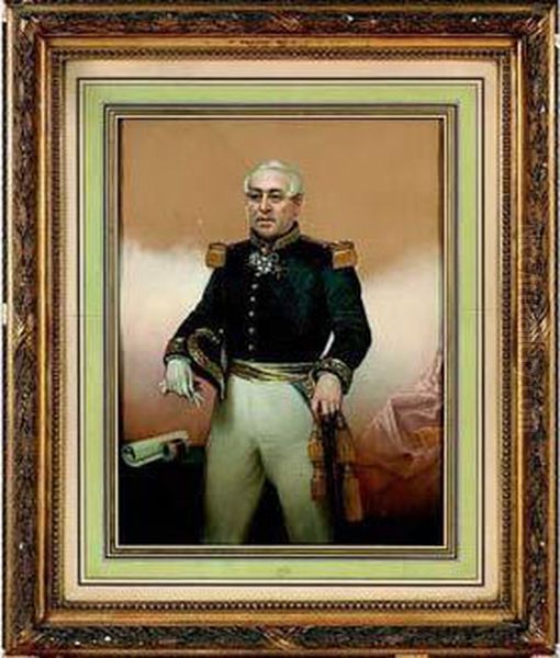 Portraitiste Et Aquarelliste, Ne A Aix En Provence. Oil Painting by Honore Charles Sardou