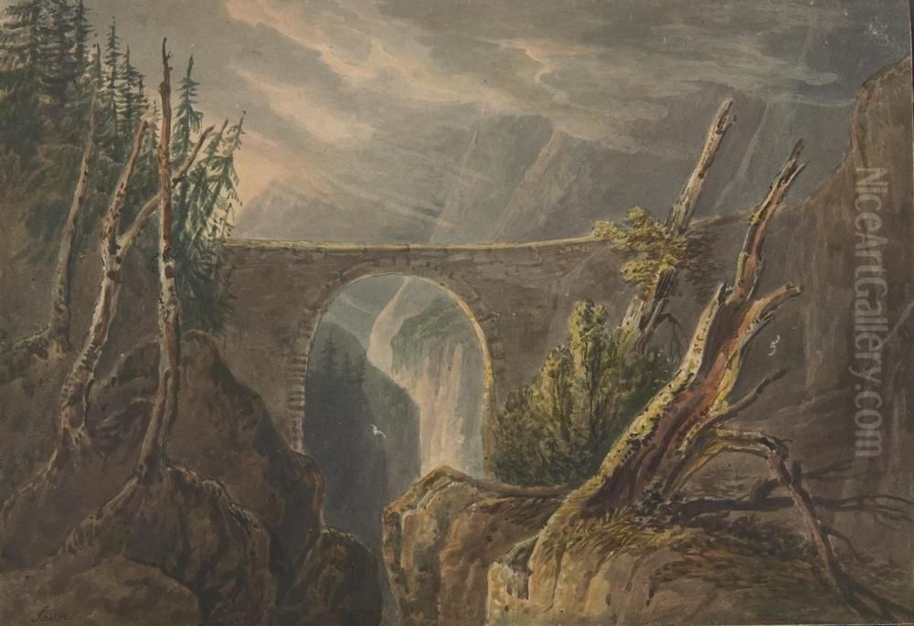 An Der Via Mala. Oil Painting by Richard Sasse