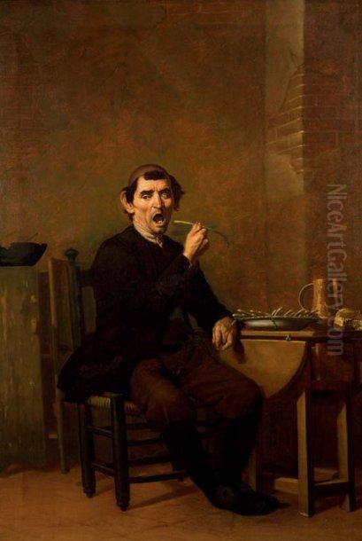 Le Mangeur D'asperges Oil Painting by Francesco Sasso