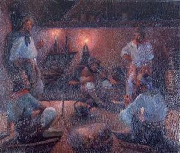 Mateando Oil Painting by Tito Saubidet