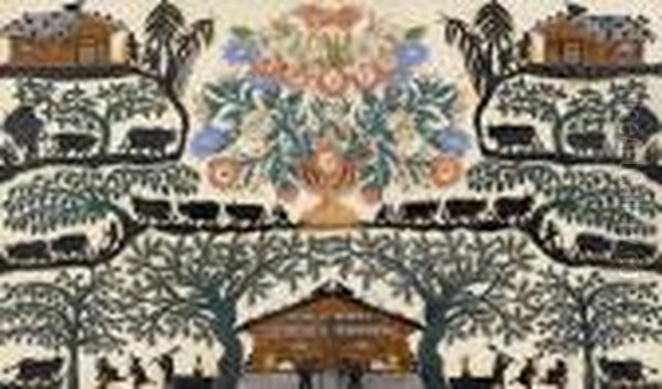 Bauernleben Oil Painting by Louis David Saugy