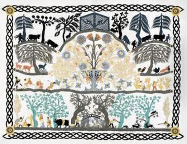 Aus Dem Alpenleben. Oil Painting by Louis David Saugy