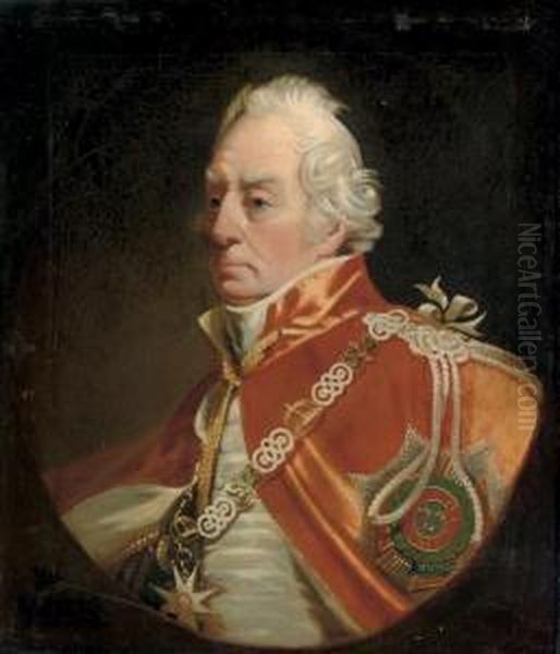 Portrait Of Admiral Lord George Keith Elphinstone, 1st Viscountkeith (1746-1823) Oil Painting by Saunders, George Lethbridge