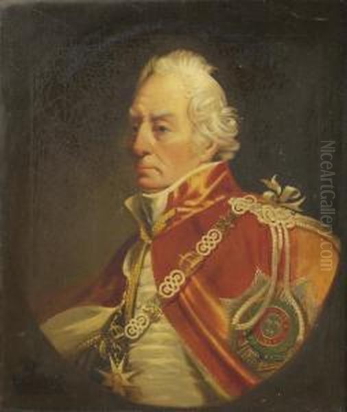 Portrait Of Admiral Lord George Keith Elphinstone Oil Painting by Saunders, George Lethbridge