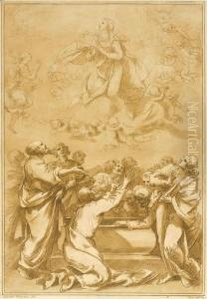 The Assumption Of The Virgin Oil Painting by Andrea Scacciati I