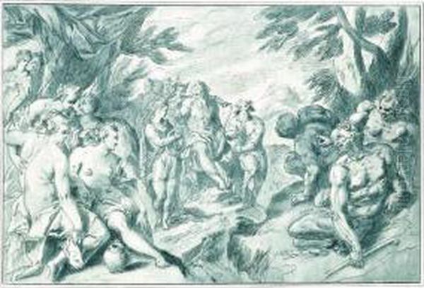 Apollo Es A Muzsak Oil Painting by Andrea Scacciati I