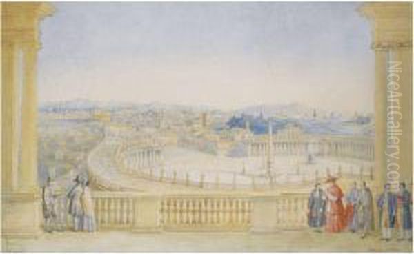 Rome From The Vatican Oil Painting by John Scandrett Harford