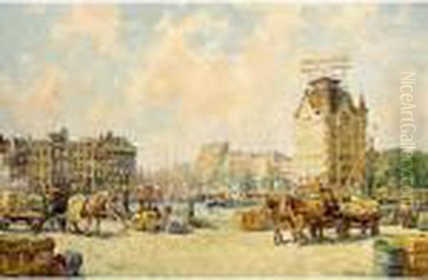 A View Of The Witte Huis, Rotterdam Oil Painting by Hendrik Schaap