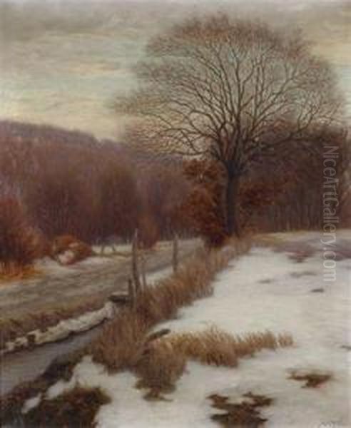 Tauwetter Im Wiener Wald Oil Painting by Karl Martin Schade