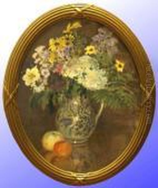 Zatisi S Kytici Ve Dzban
I A Jablky Oil Painting by Karel Schadt