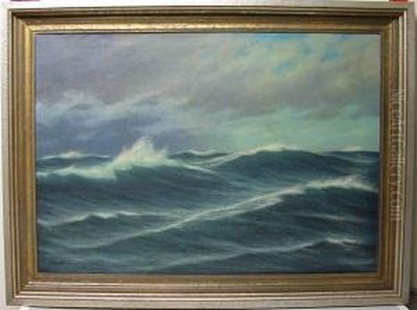 Meereswogen Oil Painting by Franz Schaffner
