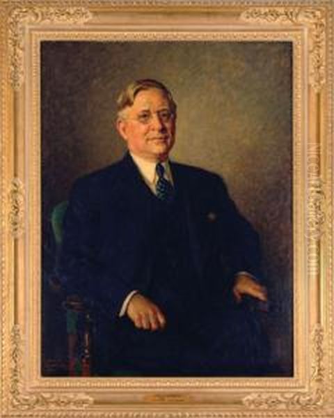 PortraitOf John Diemand, 28th President Of The Insurance Company Of North America Oil Painting by Nicolaus Schattenstein