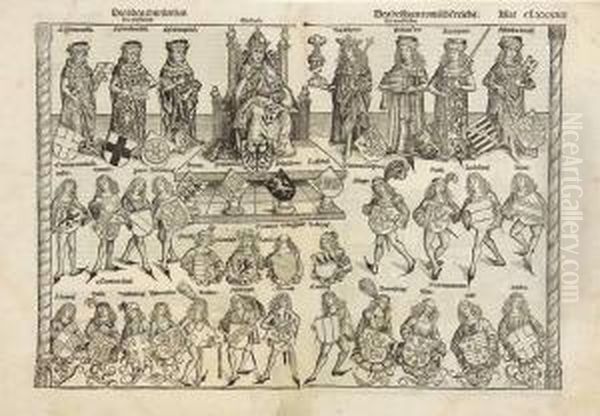 [ ] [arms Of German Towns] Oil Painting by Hartmann Schedel