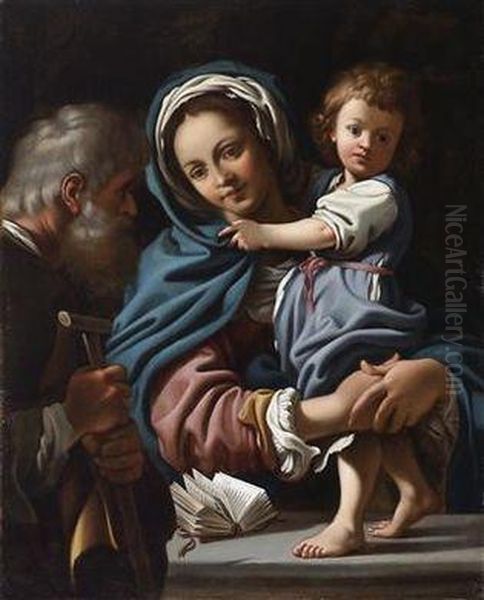 The Holy Family Oil Painting by Bartolomeo Schedoni