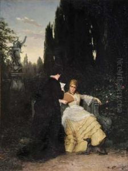 La Lettura Delle Lettera Oil Painting by Karl Hermann Schellback