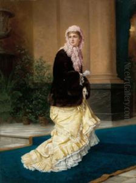 On The Way To The Ball Oil Painting by Carl Schellein