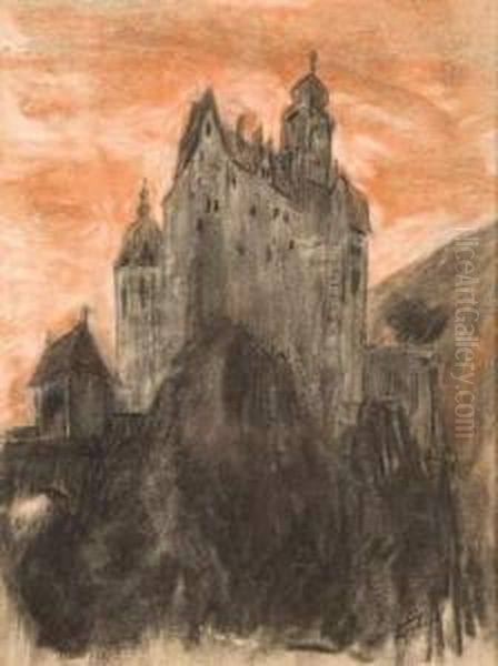 Chateau Fantastique Oil Painting by Heidi Schick